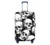 Funda protectora para maleta, diseño de esqueleto de Halloween, calavera, fantasmas, elásticas, antiarañazos, a prueba de polvo, para equipaje de 56 a 61 cm, multicolor, M