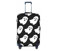 Funda protectora para maleta, diseño de fantasmas blancos con estampado de Halloween, tela de alta elasticidad, funda para maleta de carrito, Blanco, S