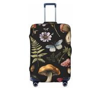 Funda protectora para maleta, diseño de hongos, mariposas, hojas de flores del bosque, fundas elásticas para equipaje, antiarañazos, a prueba de polvo, se adapta a 22-24 pulgadas, multicolor, XL