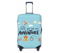 Funda protectora para maleta, diseño de Let's Go on an Adventure, Black, S