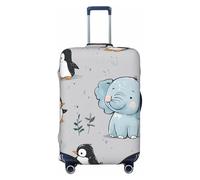 Funda protectora para maleta, diseño de pingüino, elefante, elástica, antiarañazos, a prueba de polvo, se adapta a 18-21 pulgadas