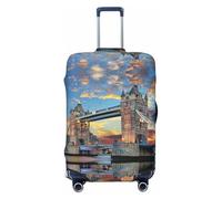 Funda protectora para maleta, diseño de Tower Bridge in London, lavable, antiarañazos, Black, M