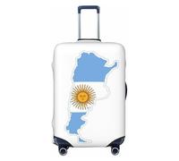 Funda protectora para maleta, lavable, antiarañazos, diseño de mapa de la bandera argentina, Black, M