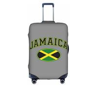 Funda protectora para maleta, lavable, con estampado de bandera de Jamaica, con cremallera oculta, White, XL
