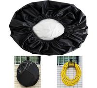 Funda protectora para manguera de jardín KUAINICE, 5/8 in. x 50-100ft, negro, impermeable, resistente a los rayos UV y al polvo