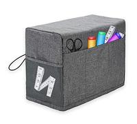 Funda protectora para máquinas de coser, con bolsillos de almacenamiento importantes y asa lateral, protector contra el polvo para máquinas de coser, compatible con Brother y , cubierta para