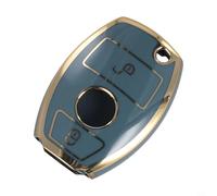 Funda protectora para Mercedes para Benz Key 2 botones remoto con suave para TPU ajuste para GLK para GLA W176 resistente al desgaste perfil delgado (gris)