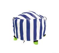 Funda protectora para mesa de agua al aire libre diseñada para mesas de arena y agua, capa impermeable y ajuste seguro con cierres a presión, para zonas de juego al aire libre (rayas azules)