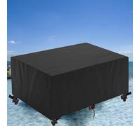 Funda protectora para mesa de jardín al aire libre, 220 x 180 x 100 cm, impermeable, 420D, protector de mesa de patio, resistente a la intemperie