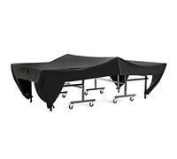 Funda protectora para mesa de pong y mesas largas de terraza, impermeable, a prueba de polvo, resistente a los rayos UV, color negro, 280x153x73cm, tafetán de poliéster