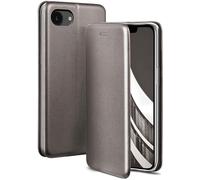 ONEFLOW Business Case für iPhone 16e Handyhülle klappbar mit Standfunktion Klapphülle Flipcase Cover Dünn, PU Leder Hülle mit Kartenfach, 360 Grad Schutzhülle Taupe