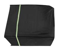Funda Protectora para Muebles de Exterior Negra Cremallera | Banda Reflectante, Cinturón Elástico Inferior y Asas, para Silla de Playa y Parrilla, Oxford