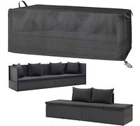 Funda Protectora para Muebles de jardín, Lona Oxford 420D, Adecuada para Tumbona de balcón, sofá de balcón, Tumbona de ratán, Resistente a la Intemperie (220 x 80 x 80 cm)