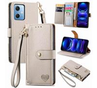 Funda protectora para OPPO A3 Pro, funda protectora OPPO A3 Pro con cremallera, cartera con tapa a prueba de golpes, de piel en relieve, soporte magnético para OPPO A3 Pro, gris