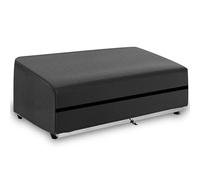 Funda Protectora para Parrilla de Gas Impermeable, Funda Tela Plancha de Gas Butano Anti Viento, Cubierta Plancha de Gas Butano con Cordón y Corbata de Velcro600D (60 * 45 * 25cm,Negro)