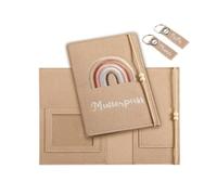 Funda protectora para pasaporte de maternidad, de fieltro, con compartimento para imágenes de ultrasonido y tarjetas, regalo para embarazadas y futuras madres (una)