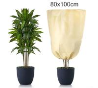 Funda protectora para plantas de invierno con material reutilizable y cordón seguro para proteger contra las heladas (80 x 100 cm)