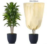 Funda protectora para plantas de invierno con material reutilizable y cordón seguro para proteger contra las heladas (80 x 120 cm)
