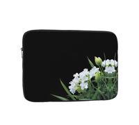 Funda protectora para portátil con diseño de esquina de flores, adecuada para viajes y oficina, 13 pulgadas