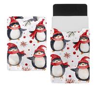 Funda protectora para portátil de 14 pulgadas, impermeable, delgada, para tablet, cuaderno, diseño de pingüinos de invierno