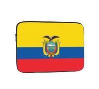 Funda protectora para portátil de 15 pulgadas, a prueba de golpes, con diseño de bandera de Ecuador, color negro, 38.1 cm