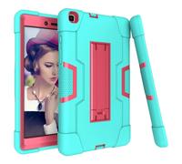 Funda protectora para Samsung Galaxy Tab A8.0 2019, carcasa híbrida resistente a impactos, de silicona flexible y policarbonato con soporte en forma