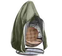 Funda protectora para silla colgante, 230 x 200 cm, resistente a la intemperie, de material Oxford 210D, resistente al polvo, para mecedora de huevos, en el jardín, verde y plateado (verde 190T, 115