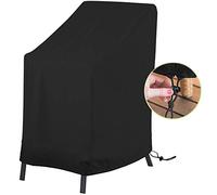 Funda Protectora para Silla de Jardín, Impermeable Funda para Sillas Apilables de Jardín y Balcón Con Respaldo Alto Cubierta, 210D Oxford Protectora para Sillas Exteriores (120 x 65 x 65 x 80cm)