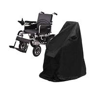 Funda protectora para silla de ruedas elástica, protección de almacenamiento para silla de ruedas, protección impermeable, a prueba de polvo, cubierta para lluvia al aire libre, negro, 115x75x130cm