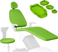 Funda protectora para silla de unidad dental, Funda Elástica de Spandex para Sillón Dental, Funda Protectora Elástica para Sillón Dental, Equipo Dentista, Lavable 4Pzs/Set(Green)