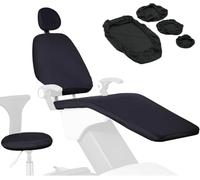 Funda protectora para silla de unidad dental, Funda Elástica de Spandex para Sillón Dental, Funda Protectora Elástica para Sillón Dental, Equipo Dentista, Lavable 4Pzs/Set(Black)