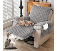 Funda protectora para sillón de televisión, funda de reposabrazos de sofá, funda de sillón, funda protectora, antideslizante, antiincrustante, con bolsillos y banda elástica (1 asiento (53 x 190 cm)