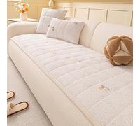 Funda Protectora para Sofá de Perro, Terciopelo Lechoso Suave Antideslizante en L con Patrón de Cereza, Funda Gruesa para Cama de Perro Style-C 80x260cm/31.5x102.36in