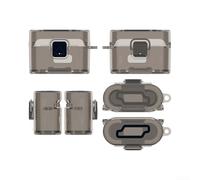 Funda protectora para Sony WF-1000XM6, diseño resistente al agua a prueba de golpes Auriculares de carcasa dura Almacenamiento Travel Carry Mosquetón Gancho (gris)