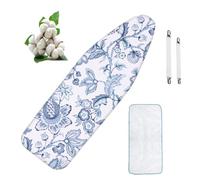 Funda Protectora para Tabla De Planchar Repuesto Tela De Tabla De Planchar Cubierta De Tela para Planchar 104x46 Cm con Cordon Colores Variados Antideslizante(Blue and White)