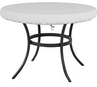 Funda Protectora para Tablero de Mesa Funda Protectora Muebles Jardin Redonda 600D Fundas Impermeables para Muebles de Jardin para Mesa Jardín con Cordón Resistente al Viento 110x15cm