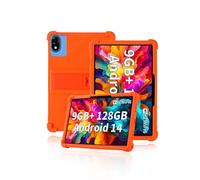 Funda protectora para tablet DOOGEE U10 de 10 pulgadas, funda de silicona suave agradable a la piel con soporte ajustable (naranja)