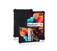 Funda protectora para tablet Higrace C107 de 10.1 pulgadas, de silicona suave y agradable a la piel con soporte ajustable (negro)