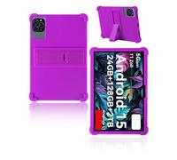 Funda protectora para tablet TABWEE T90/TABWEE T90EX de 11 pulgadas 2026, funda de silicona suave para niños de yystao con soporte ajustable (Violeta)
