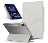 Funda protectora para tableta For iPad Pro 12.9 Inch (2022/2021/2020) Detachable Magnetic Tablet PC Cases Multi-Angle Viewing Clear Transparent Back Shell Shockproof Case Protección resistente(Szary)