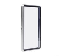 Funda protectora para tarjeta de PSA Graded Card de aluminio y vidrio templado, resistente almacenamiento para tarjetas deportivas, funda compacta de 14,2 x 8 x 1 cm (plateada)