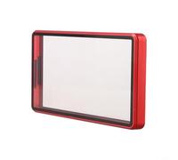 Funda protectora para tarjeta de PSA Graded Card de aluminio y vidrio templado, resistente almacenamiento para tarjetas deportivas, funda compacta de 14,2 x 8 x 1 cm (rojo)