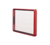 Funda protectora para tarjetas clasificadas PSA con construcción de aluminio y vidrio templado para una seguridad duradera de la tarjeta (rojo)