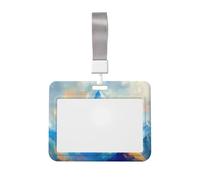 Funda protectora para tarjetas de identificación de plástico duro con diseño de paisaje de montaña con cubierta de nieve para enfermeras y oficina