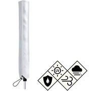 Funda protectora para tendedero, impermeable, resistente al desgarro, tejido Oxford, cubierta universal para tendedero con cremallera y cordón, color plateado, 168 x 30 x 30 cm