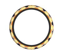 Funda protectora para volante con estampado de amanecer brillante, elástica para adaptarse a la mayoría de modelos de coche, funda protectora para el interior del coche.