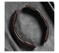 Funda Protectora para Volante de Coche para Ford para Escape para Expedition para Explorer para Fiesta para Focus para Fusion para Cubierta de Volante de Fibra de Carbono segmentada(Gold)