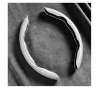 Funda Protectora para Volante de Coche para Ford para Escape para Expedition para Explorer para Fiesta para Focus para Fusion para Cubierta de Volante de Fibra de Carbono segmentada(White)