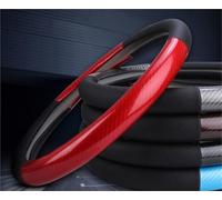 Funda Protectora para Volante de Coche para Toyota para Land para Cruiser para Prado 120 para Tacoma Protector para Volante de Coche Cubiertas de Volante Cuero de Fibra de Carbono(2)
