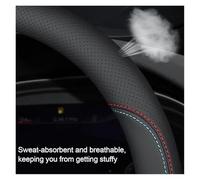 Funda Protectora para Volante de Coche para Toyota para Yaris para Cross para MXP I 2021 2022 2023 2024 Cubierta de Cuero de Microfibra para Volante 37-38cm/15'(Coloredlines-1)